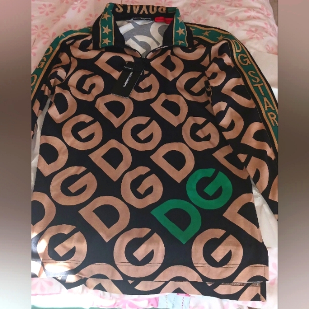 Brand New, Dolce & Gabbana Multicolor DG Mania Zip Pullover Sweater, Size IT40|S